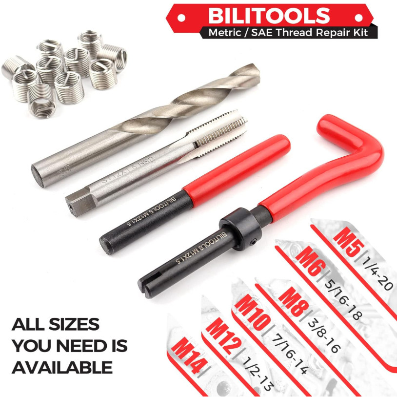 M10x1.25 Thread Repair Kit HSS Drill Helicoil Repair Kit Metric High Quality NEW