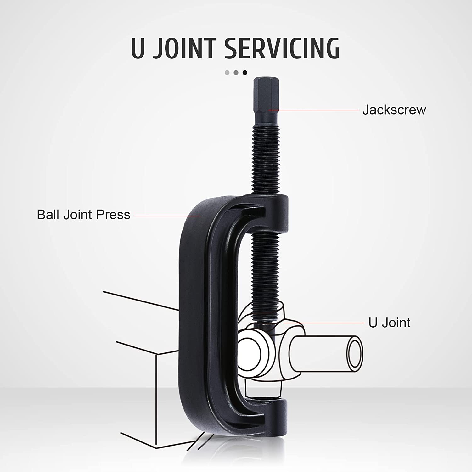 Heavy Duty Ball Joint C Press w/ Jackscrew remove press-fit parts 4WD and 2WD