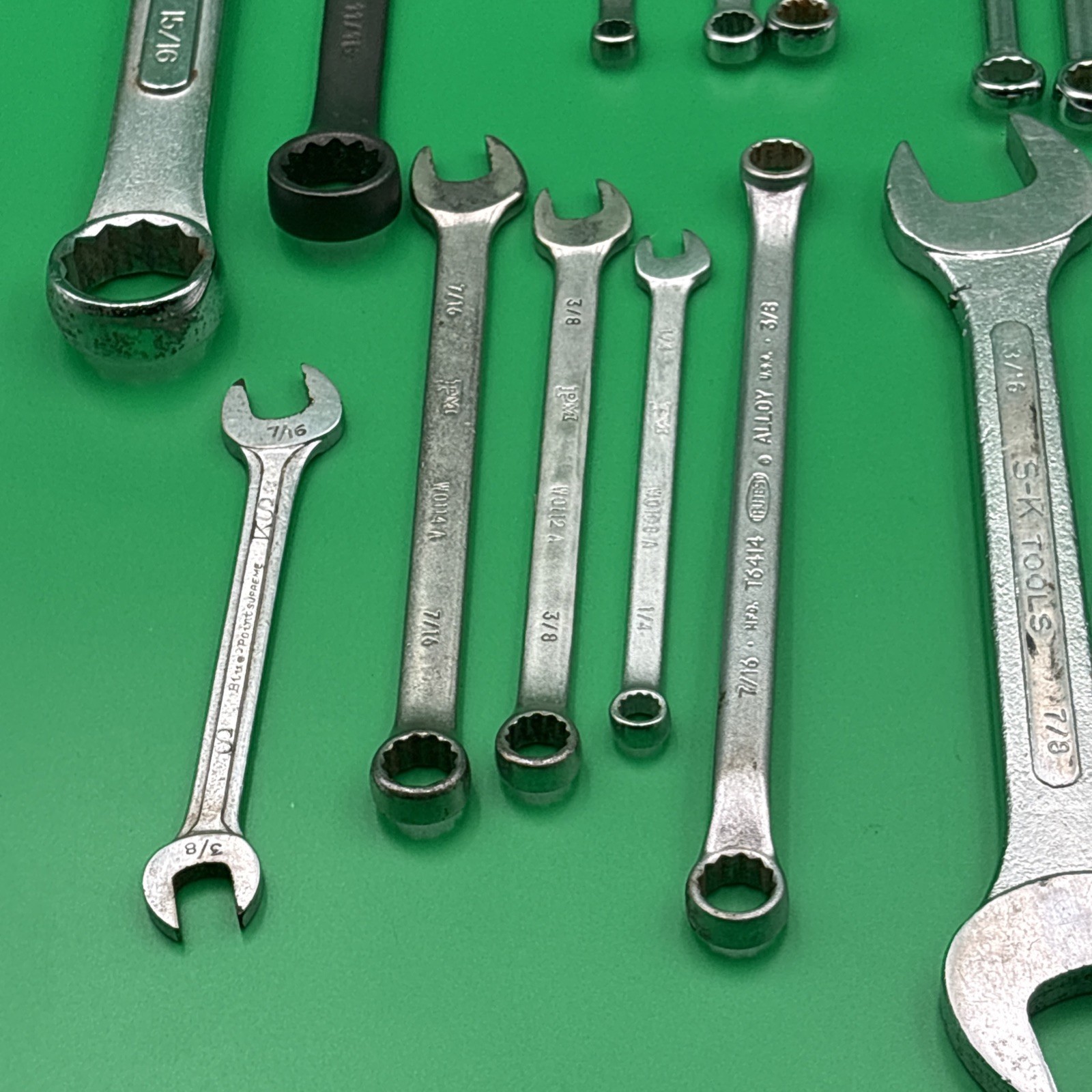 Combination Box Wrench Lot Mixed Brands Incomplete Random Mostly Unbranded 25 PC