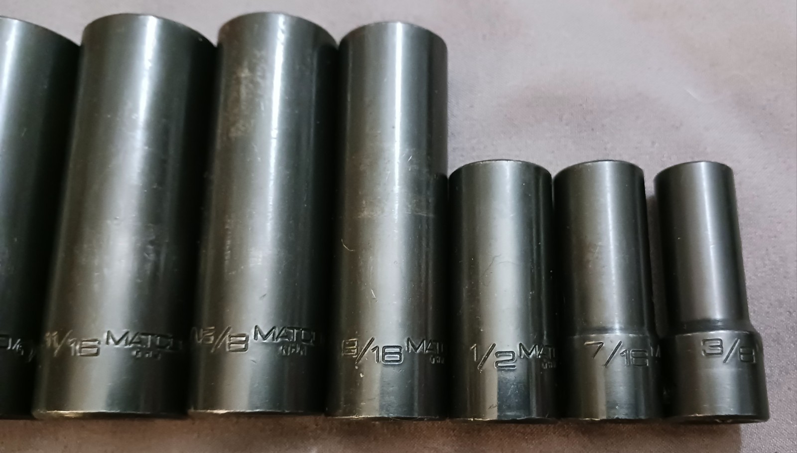 VTG Matco Tools 10pc 3/8″ Drive SAE Deep Impact Socket Set 5/16-7/8″ 6-Point USA