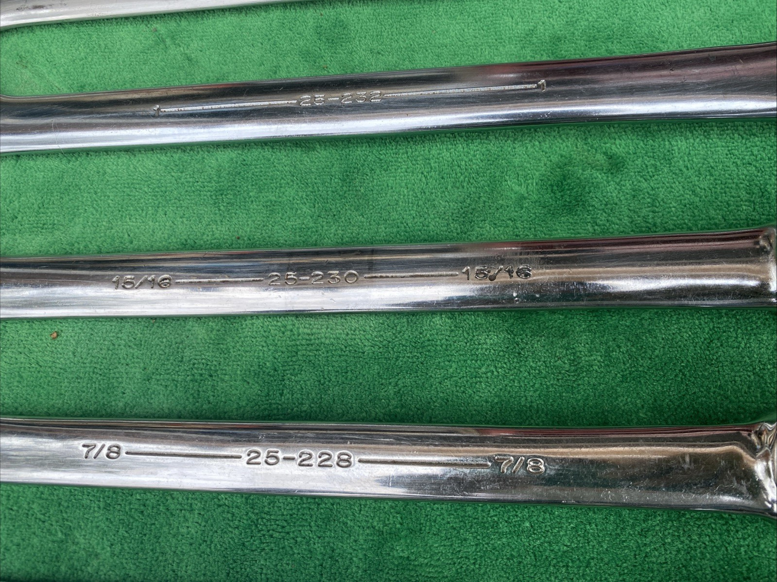 12 PC ARMSTRONG COMBINATION WRENCH SET 5/16” To 1-1/4 USA Vintage USA