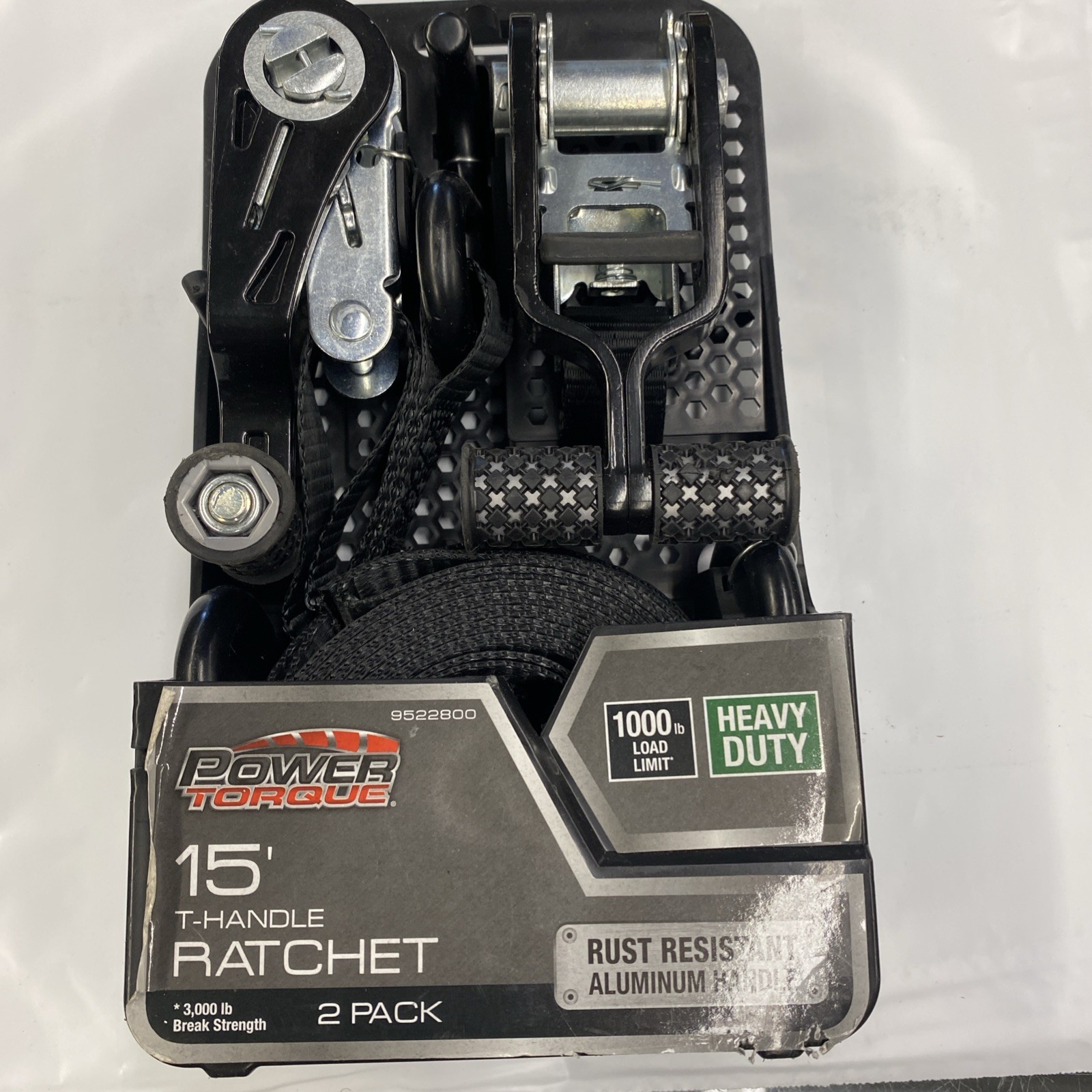 Power Torque 15” T-Handle Ratchet 3,000 Lb Break Strength 1000 Lb Load Limit