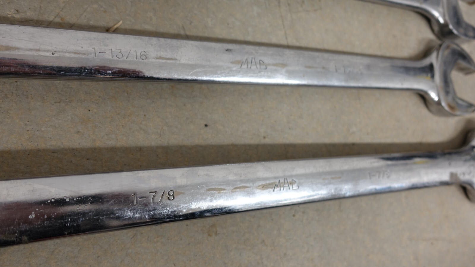 Mac Tools Jumbo 3 piece Wrench Set 1 13/16 2″ 1 7/8 CL64R CL58R CL60R