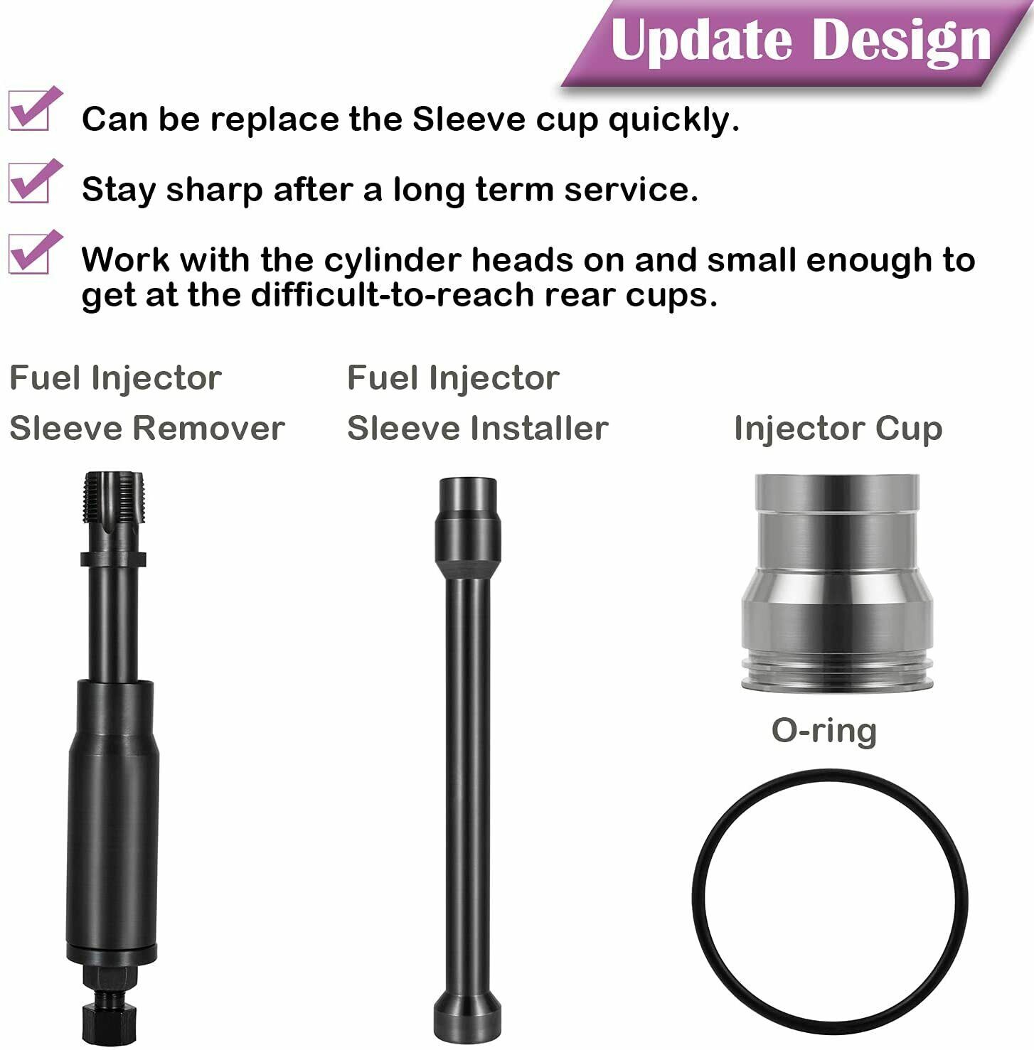 Injector Sleeve Cup Removal Tool & Install Kit For Caterpillar 3126/3126B C7 C9