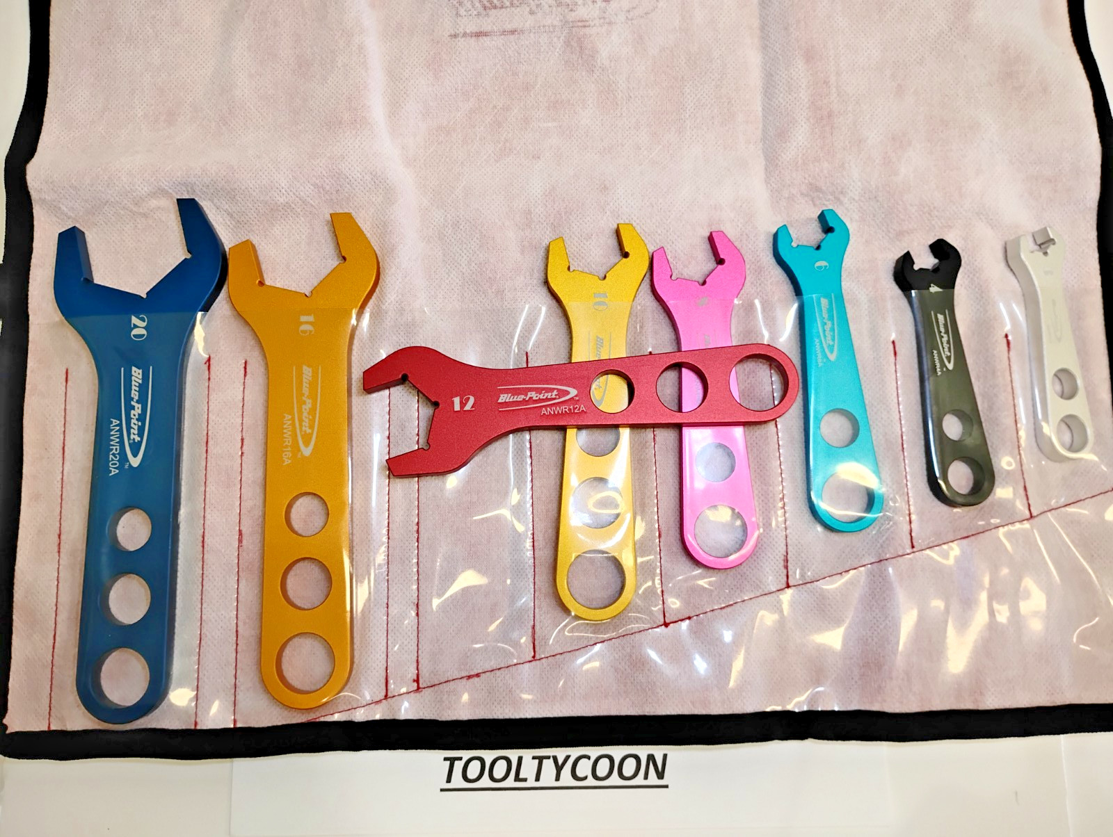 Blue Point Tools USA NEW Open End Wrench SET aluminum 8pc ANWR708A