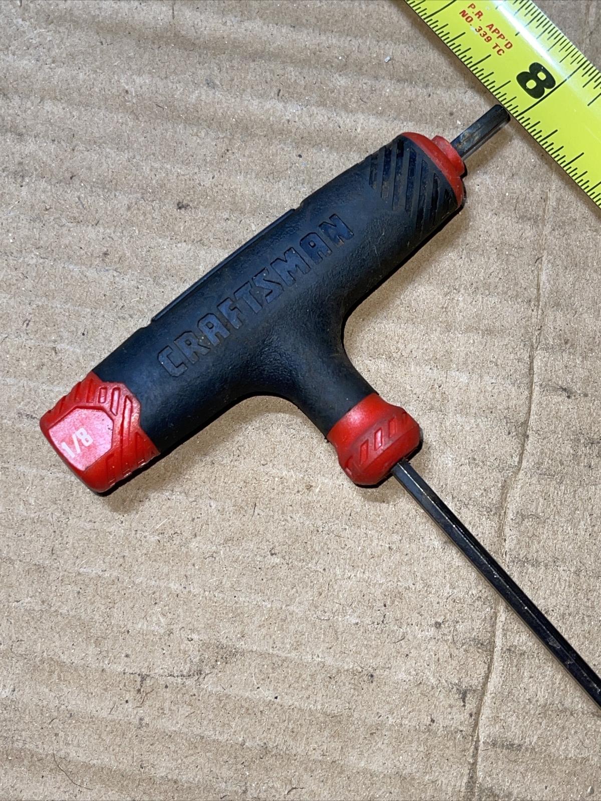 Craftsman 1/8 In SAE T Handle Hex / Allen Wrench Double Tip 1/8″