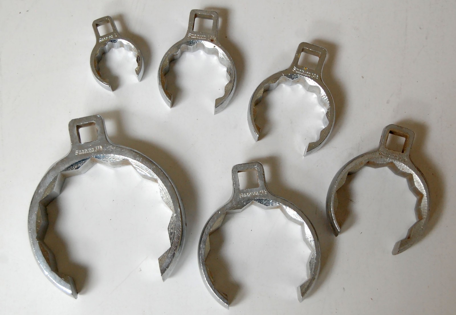 Six Assorted Snap-on Flare Nut Deep Crowfoot Wrenches 12 Point 1″ to 3-1/8″