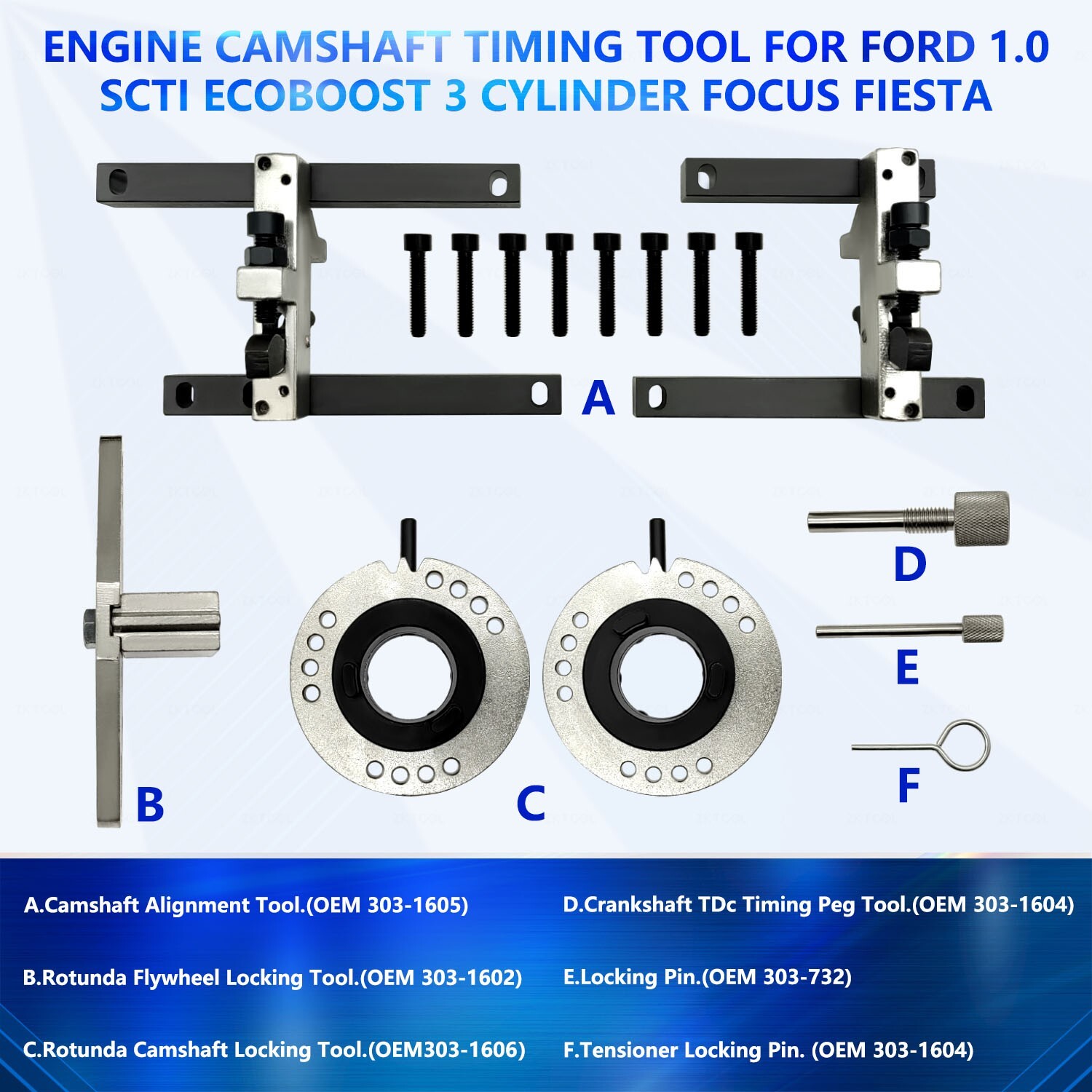 Engine Timing Tool Kit For Ford 1.0 Ecoboost Mondeo Fiesta 13-17 Focus 12-18