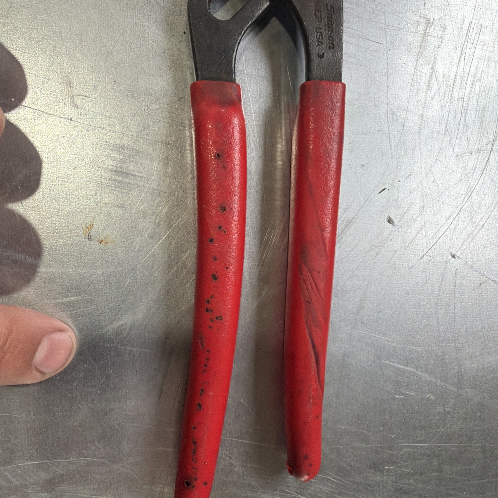 Snap-on | 91ACP | Adjustable Joint Interlocking Channel Pliers Red Handle USA