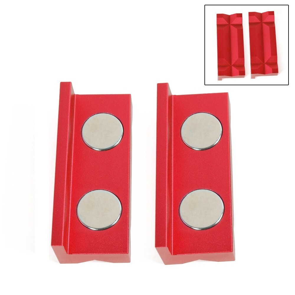 4» Vise Jaw Protective Inserts Tool Magnetic Aluminum for AN Fittings Assembly