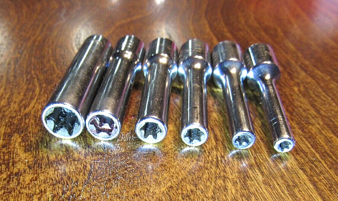 Matco Tools 1/4 Inch Drive 6PC Torx Deep E4 E5 E6 E7 E8 E10 GOOD CONDITION
