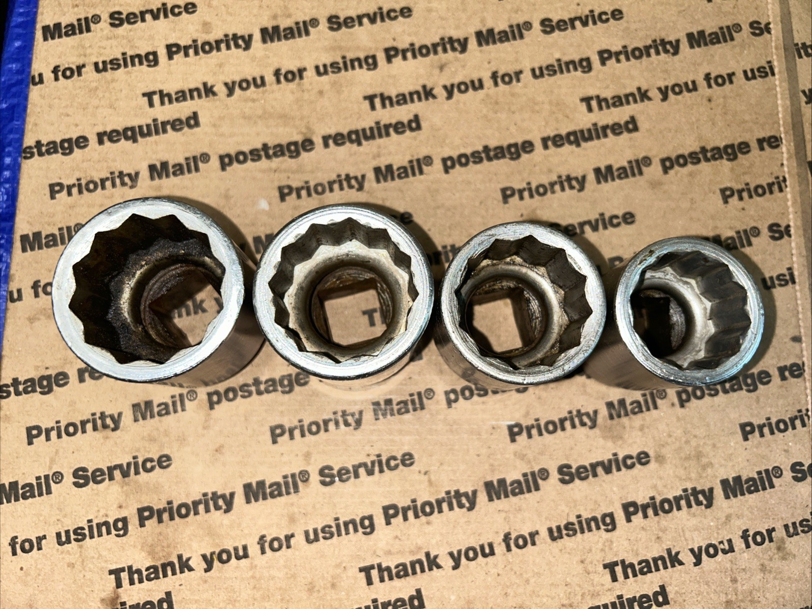 Par-X by Snap-On 1-3/8 1-5/16 1-1/4 1-1/8 SAE 12-Point Shallow Sockets 3/4 Drive