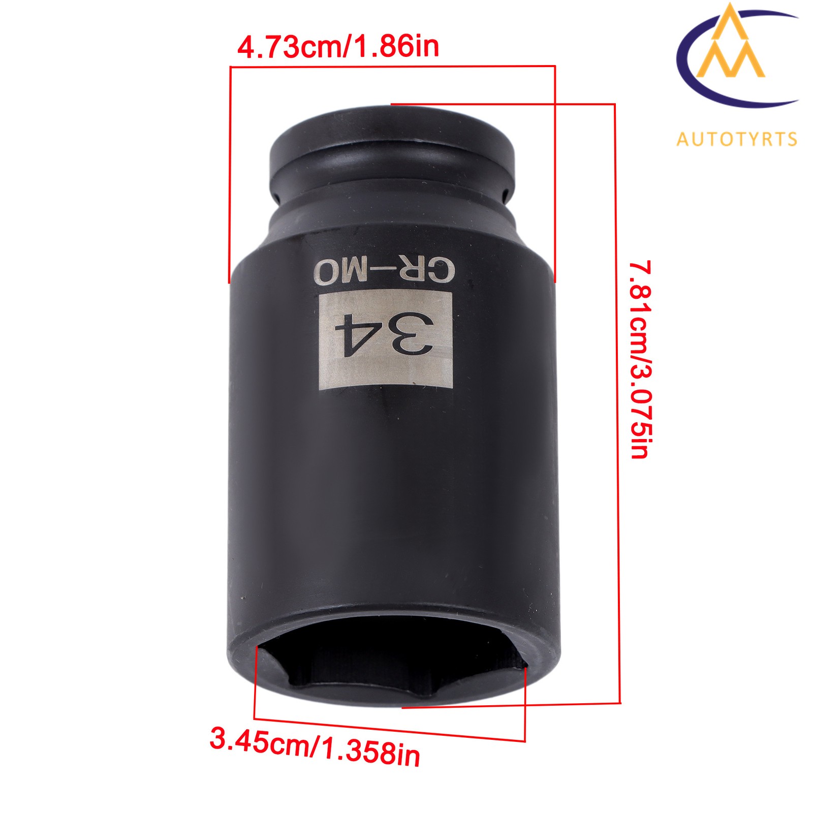 4Pcs 30mm 32mm 34mm 36mm 1/2″ Drive Spindle Axle Nut Socket Set 12 Point