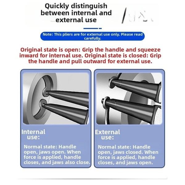 90 Degree Extended External Circlip Pliers for Deep Hole Snap Ring Removal Tool