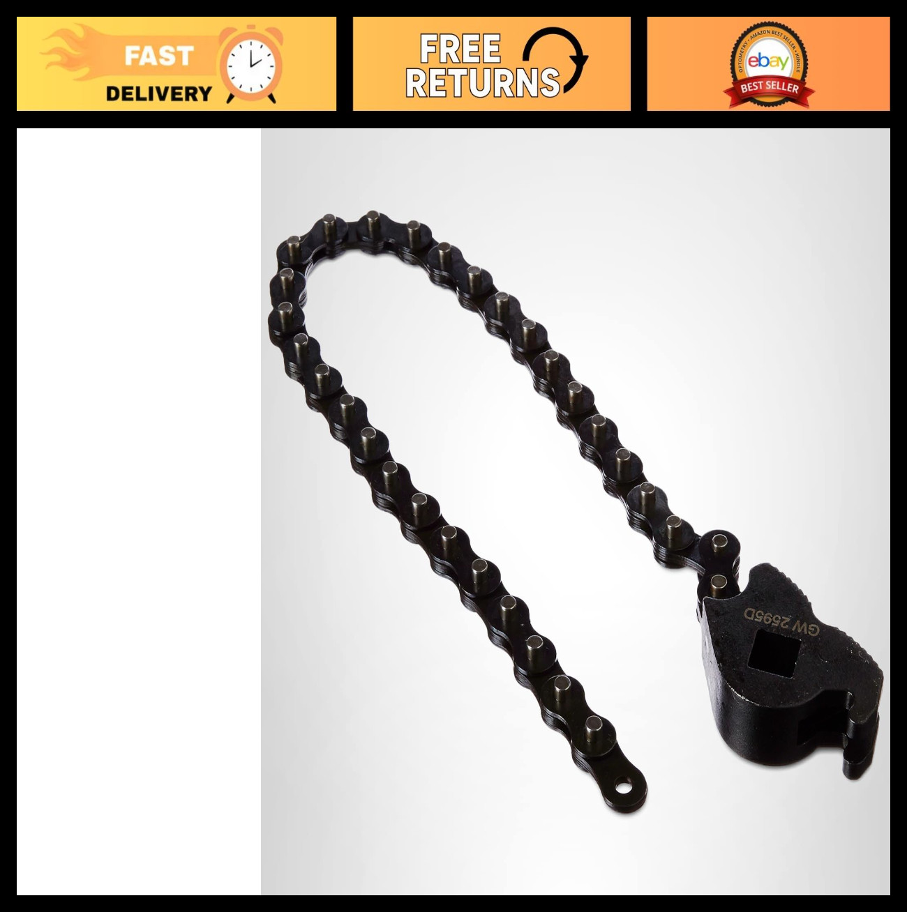 1/2″ Drive Chain Wrench Tool – Heavy Duty, Adjustable, Perfect for Automotive Re