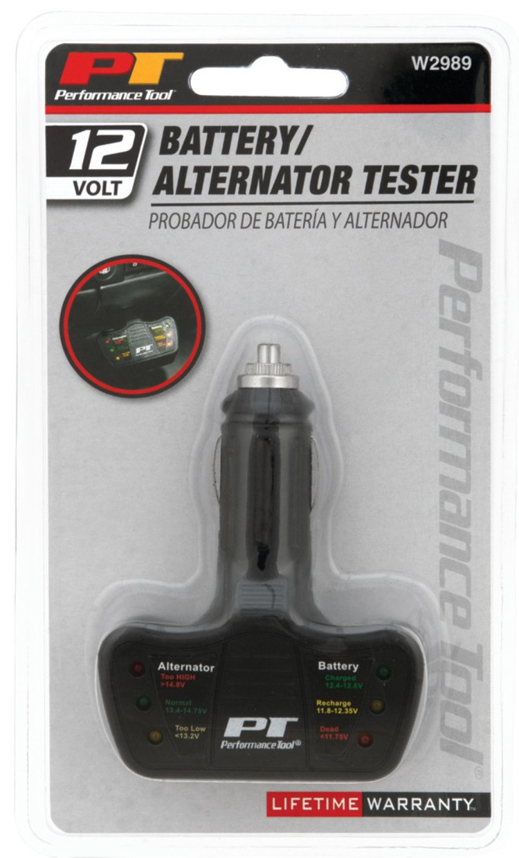 Performance Tool Battery Alternator Tester (W2989)