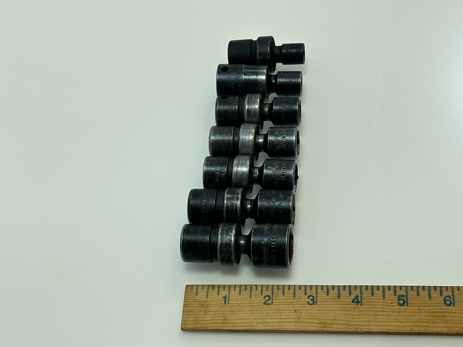 🇺🇸Snap-on Tools USA 7pc Swivel Impact Socket Set 3/8 Dr SAE 3/8-3/4, IPF 12-24