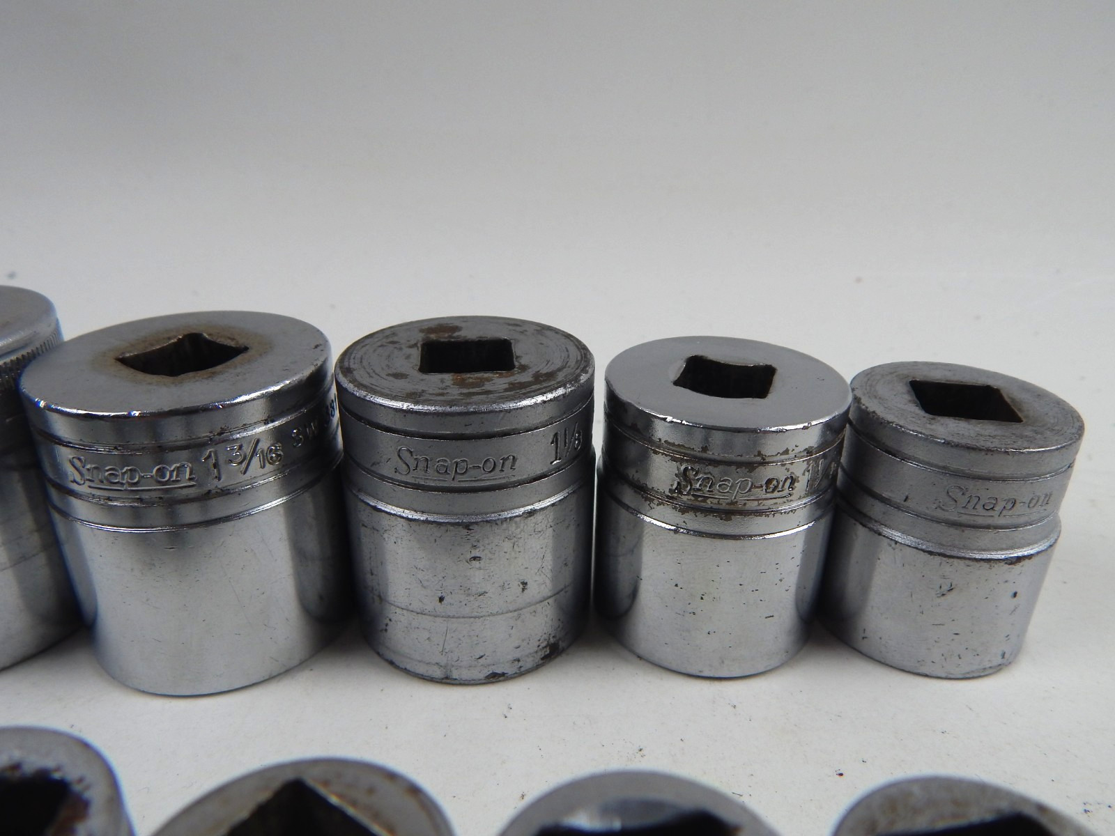 Snap-On SW 12 Point SAE 1/2″ Drive Shallow Socket Set 7/16 to 1-7/16″ USA 21pc