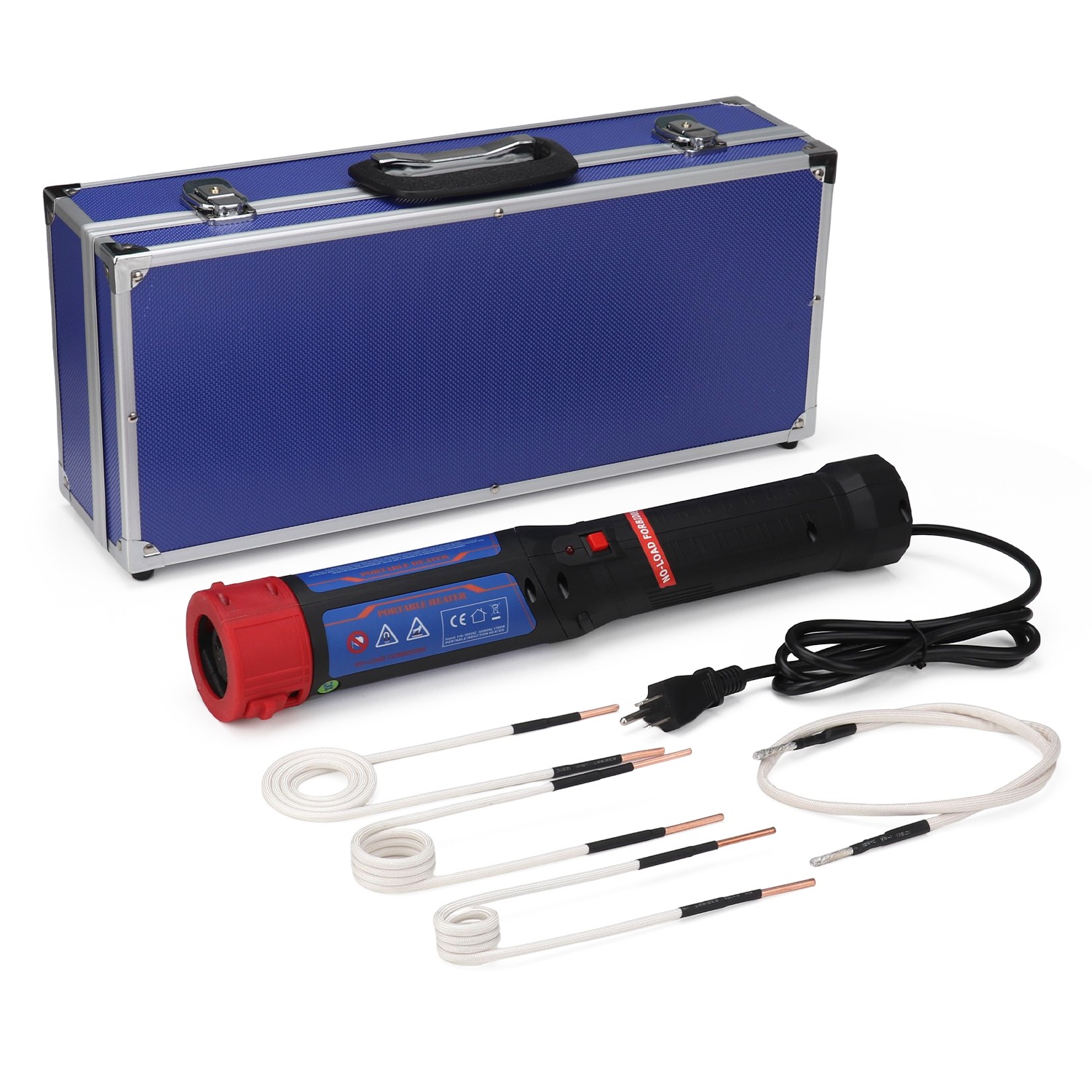 1700W Magnetic Induction Heater Kit Bolt Remover Flameless Heat Tool Free Coils