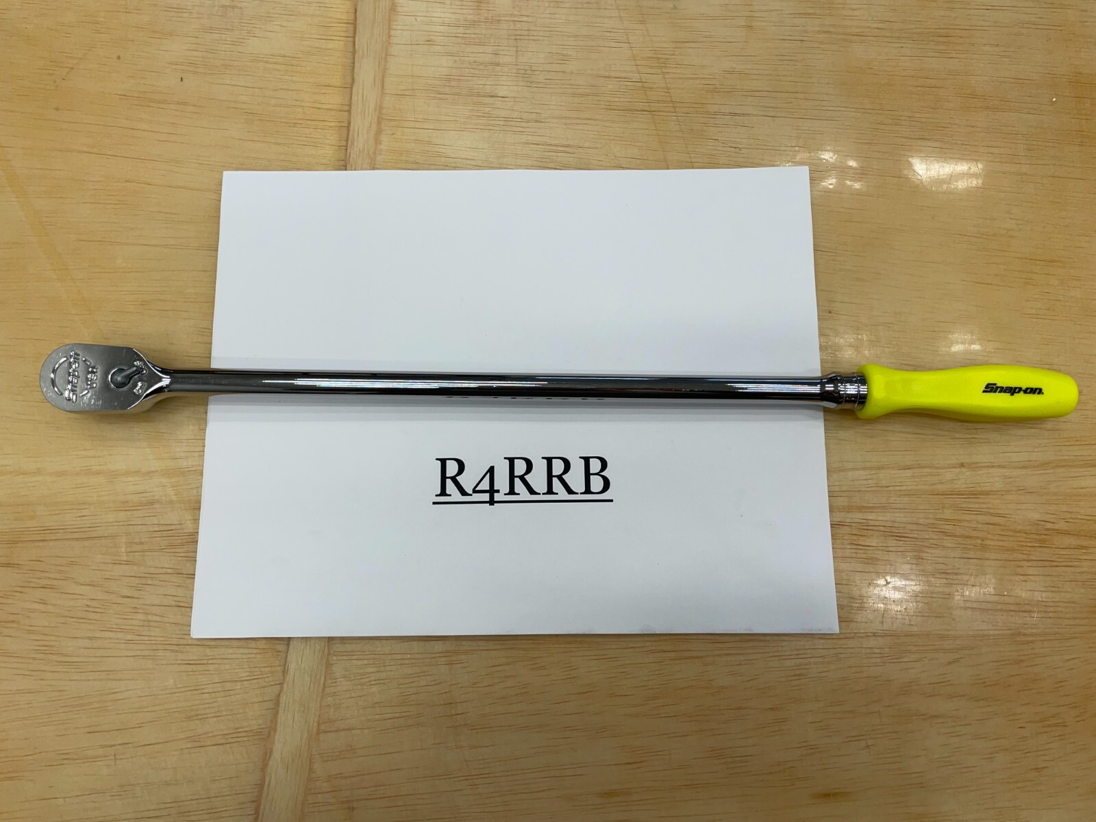 Snap-on Tools NEW HI-VIZ 3/8″ Drive Hard Grip Extra-Long Fixed Ratchet FHLLD80HV