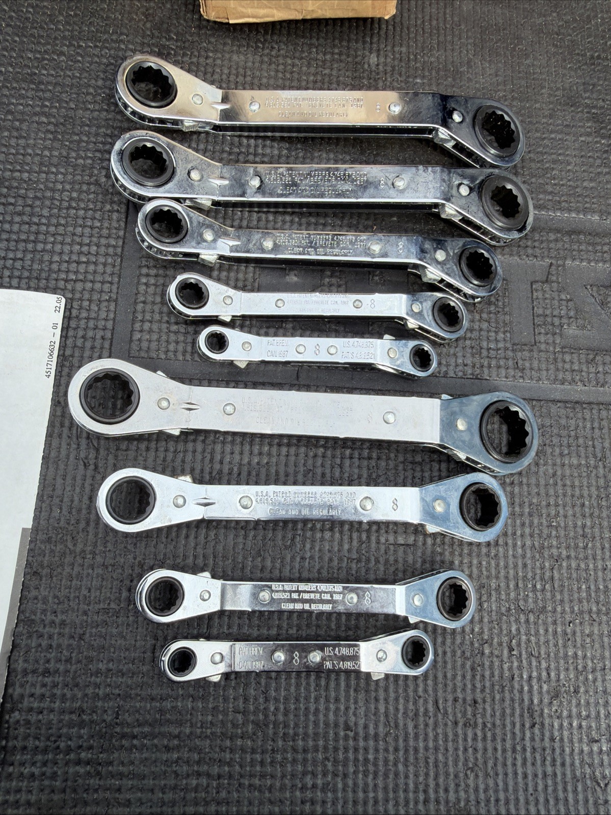 Sears Craftsman USA Nos Rare Catalog Double Offset Box RATCHET Wrench Set 43069