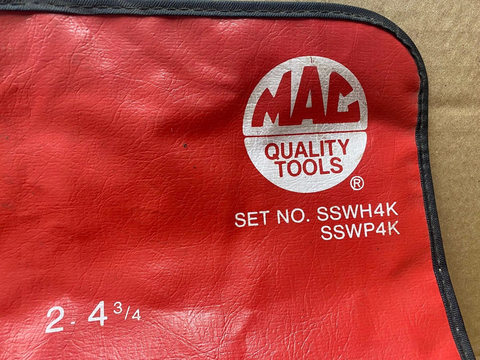 MAC Tools KB225 Kit Bag Pouch Spanner Wrench Set SSWH4K USA No Tools Included