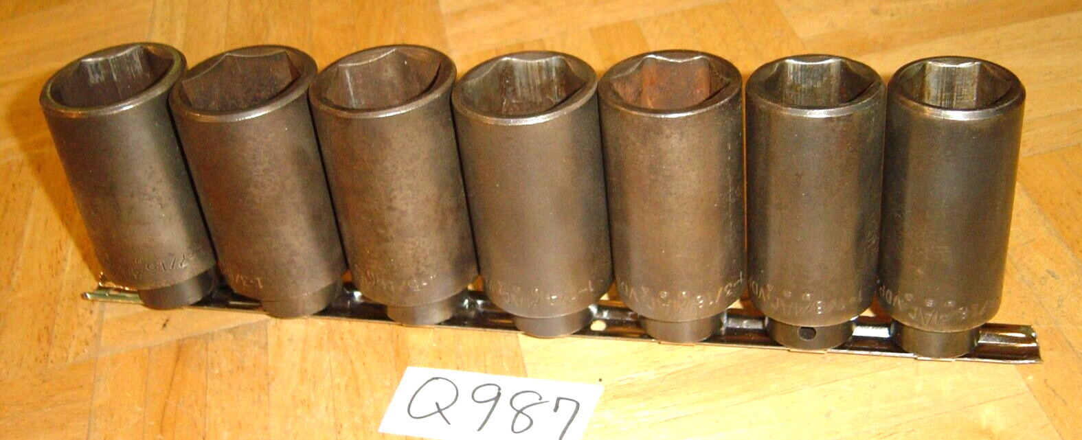 MAC TOOLS 7 PIECE 1/2 DRIVE SAE. DEEP IMPACT 6 POINT SOCKET SET 1-1/16 TO 1-7/16