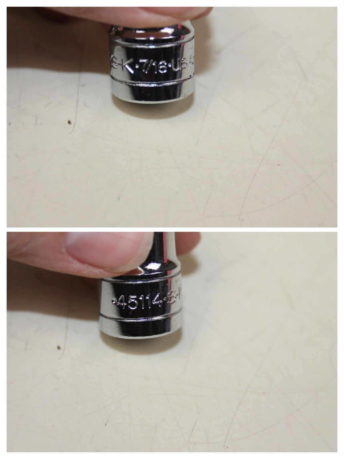 SK 6pt shallow 3/8″ dr. socket 9/16 45118, 1/2 45116, 7/16 45114, 3/8 45112 (B7)