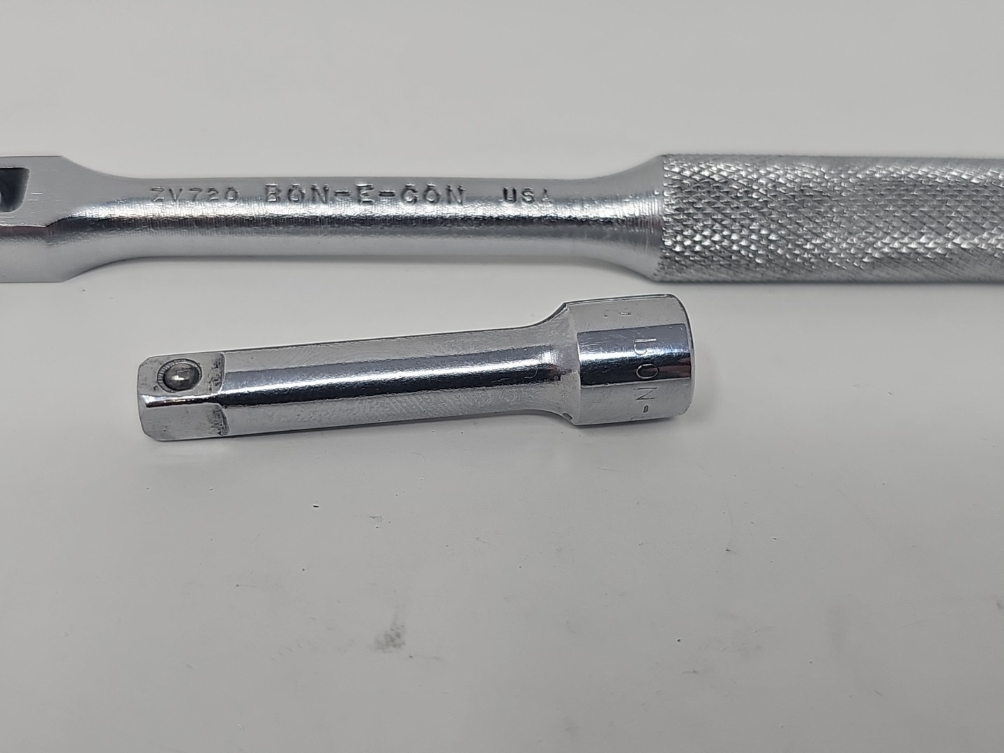 Vintage Bonney ZV720 1/4” Drive Breaker Bar With 2: Extension USA Made Tool