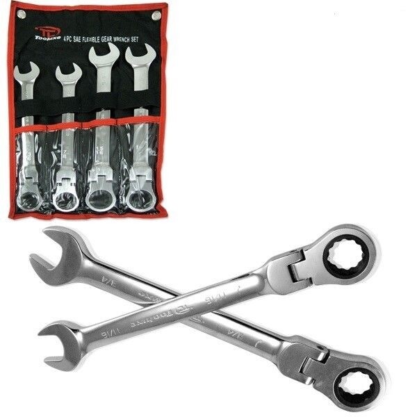 FLEX JUMBO 4pc MM RATCHET Wrench Automotive Tool Set 21,22,24,25 MM SHOP TOOLS