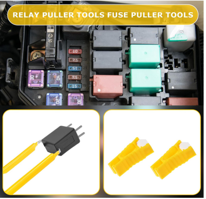 6 Pcs Automobile Fuse Puller Pliers Set Car Fuse Remover Set Fuse Puller Tool fo