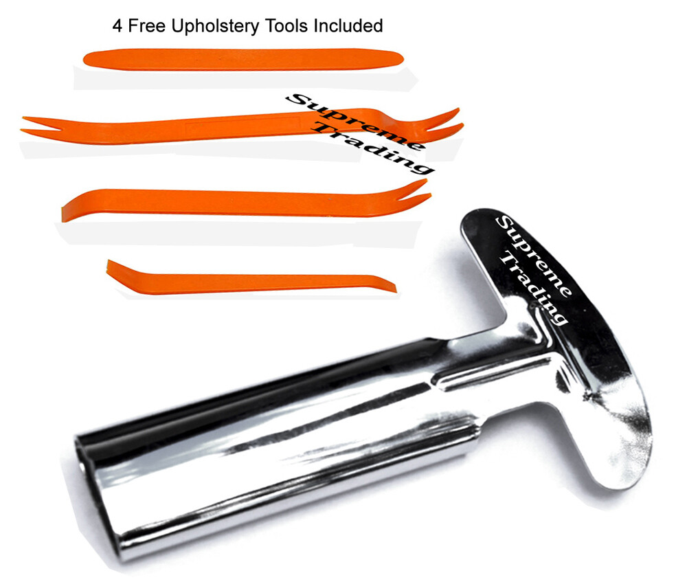 Premium Quality CHROME PLATED HEADLINER and Upholstery Insert & Tucking-In Tool