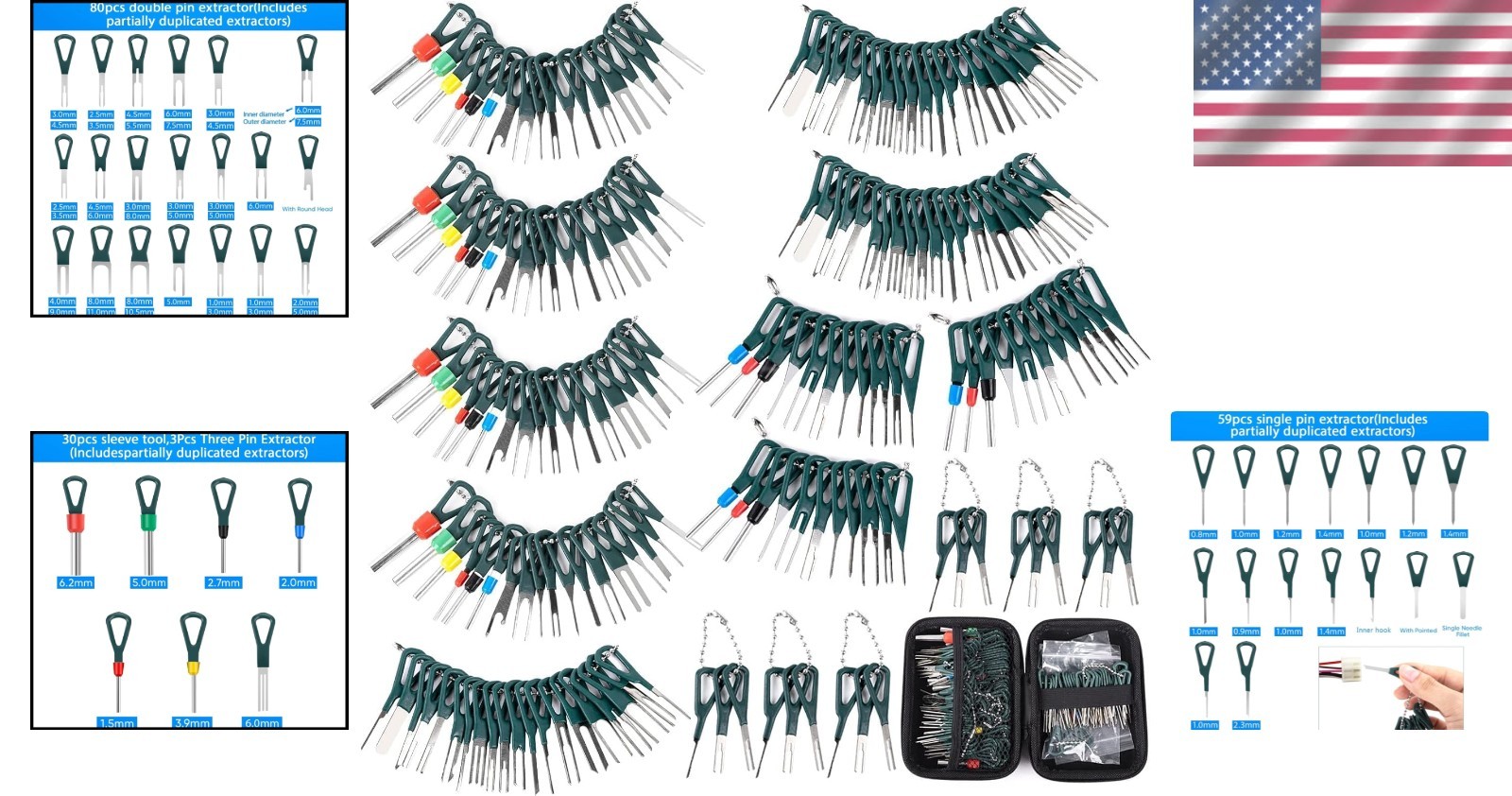 Brand New Kit 172 Pcs Electrical Connector Pin Removal Tool Set in Waterproof…