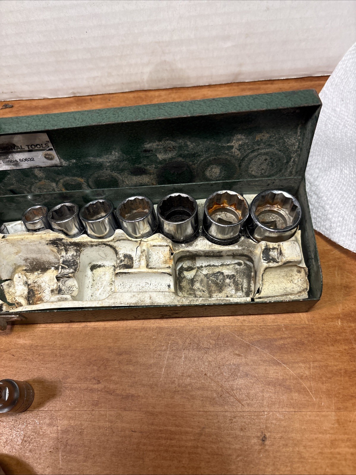 Vintage S-K Tools 3/8″ Drive Socket Set. plus Box. SAE SK USA