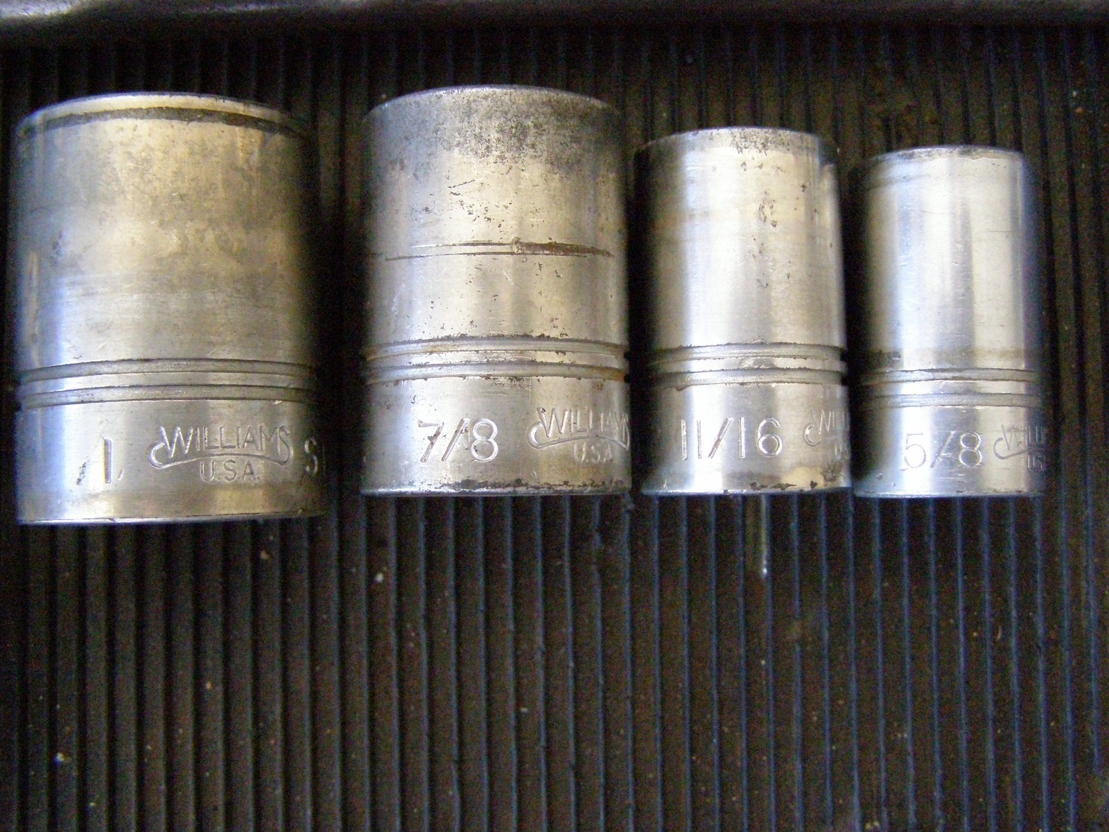 USA Made J.H. Williams 1/2″ Drive SAE 7 Piece Ratchet/Socket Set USA Made