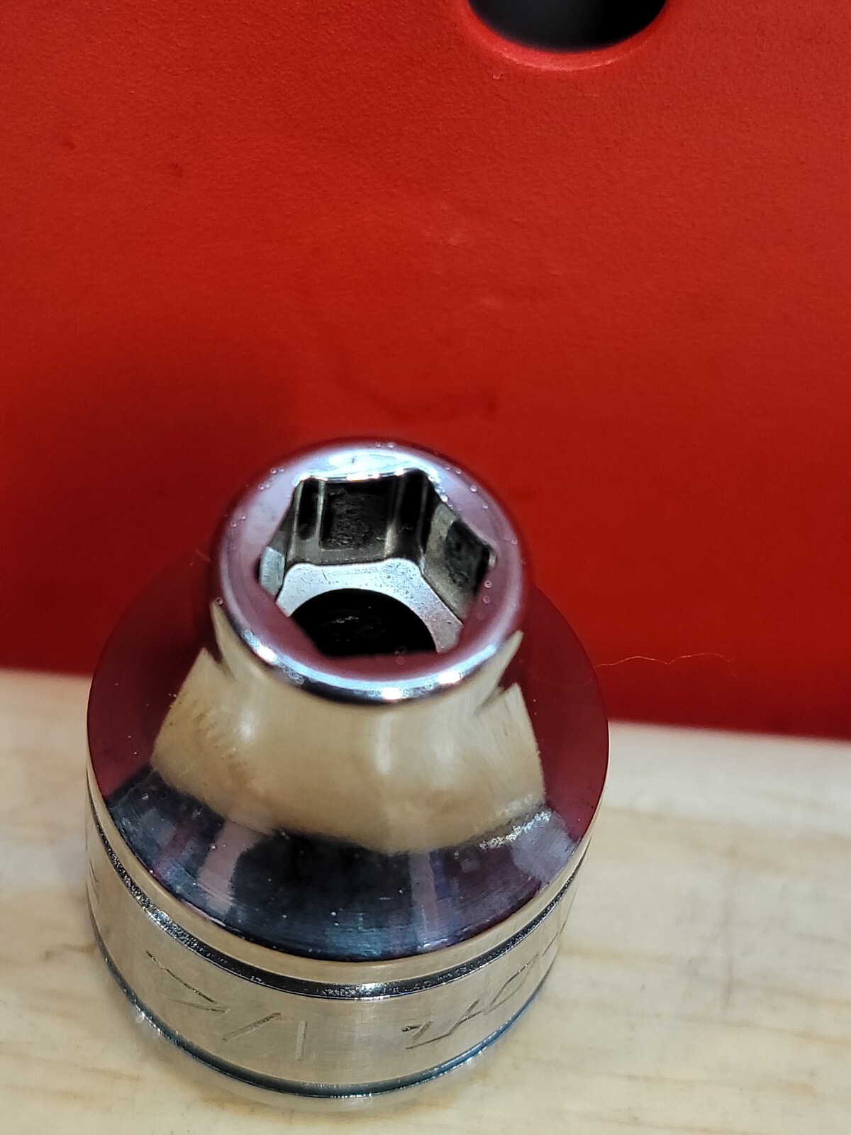 Snap-on FS081 1/4″ Shallow 3/8″ Drive SAE 6-Point Chrome Socket USA NOS