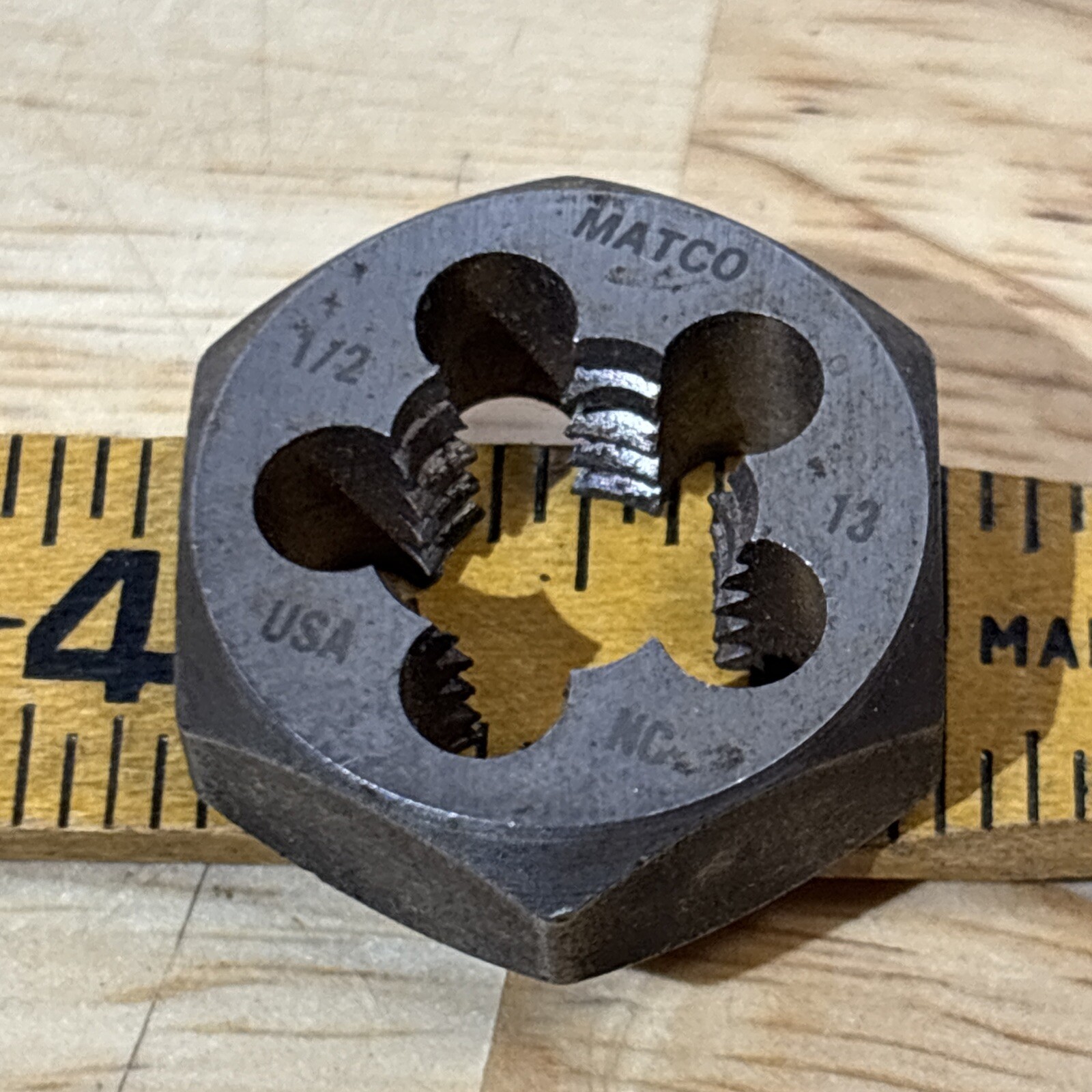 Matco 1/2-13″ NC Hex Die 1/2″ H1MT1213D for 124MATDS Tap and Die Set USA READ!