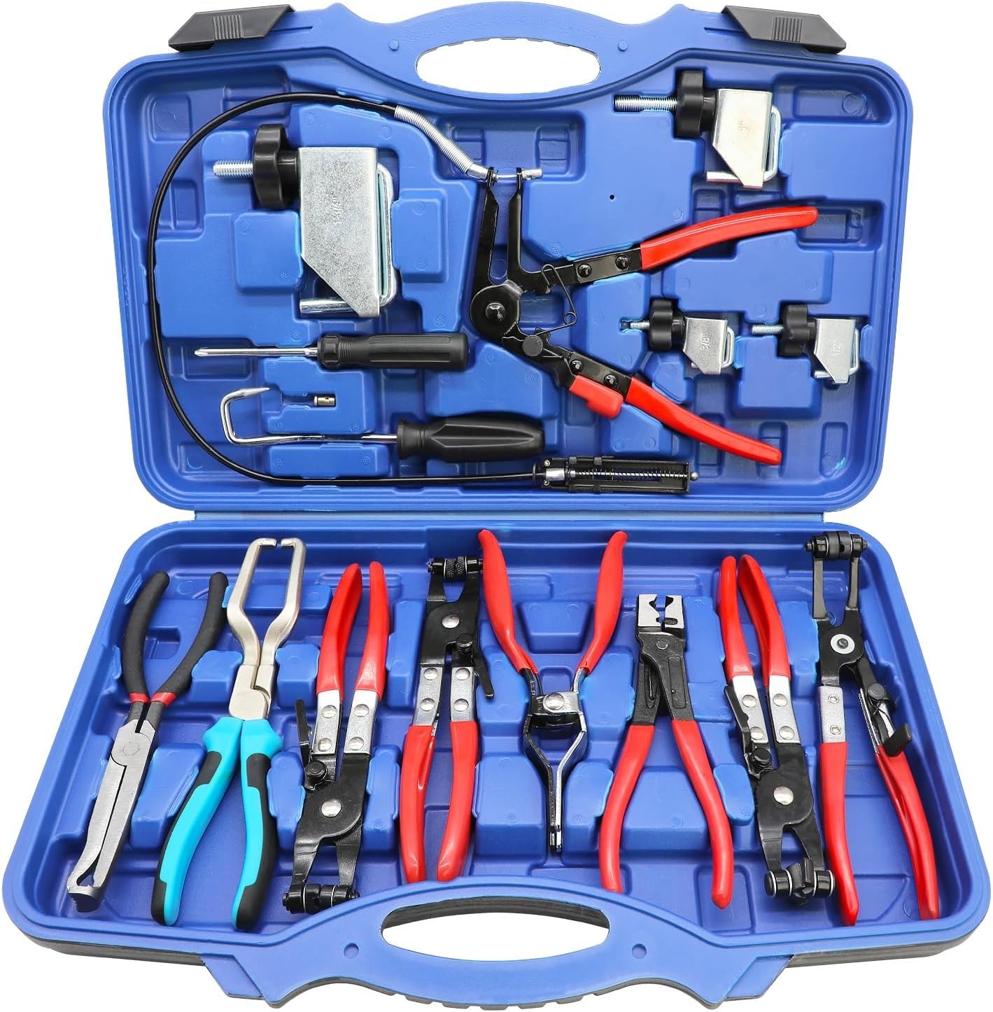 Hose Clamp Pliers Set 15pcs Hose Clamp Removal and Installation Tool Kit for Aut