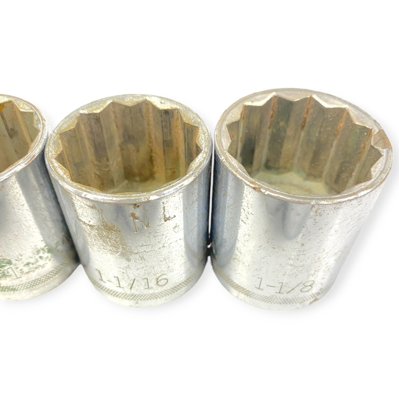 Easco 1/2» Drive 12 Point SAE Socket 5/8 in to 1-1/8 in, 9 pcs Set, Made in USA