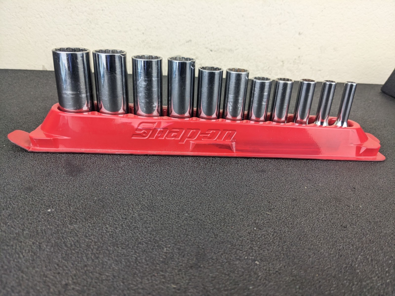 #bm187 Snap-on Tools USA 3/8″ Drive SAE 12 Point Deep Chrome Socket Set 211SFY