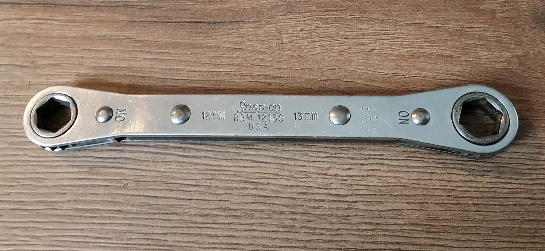 Snap-On Tools USA RBM1213S 12mm x 13mm Double Box End Ratcheting Wrench, 6 Point