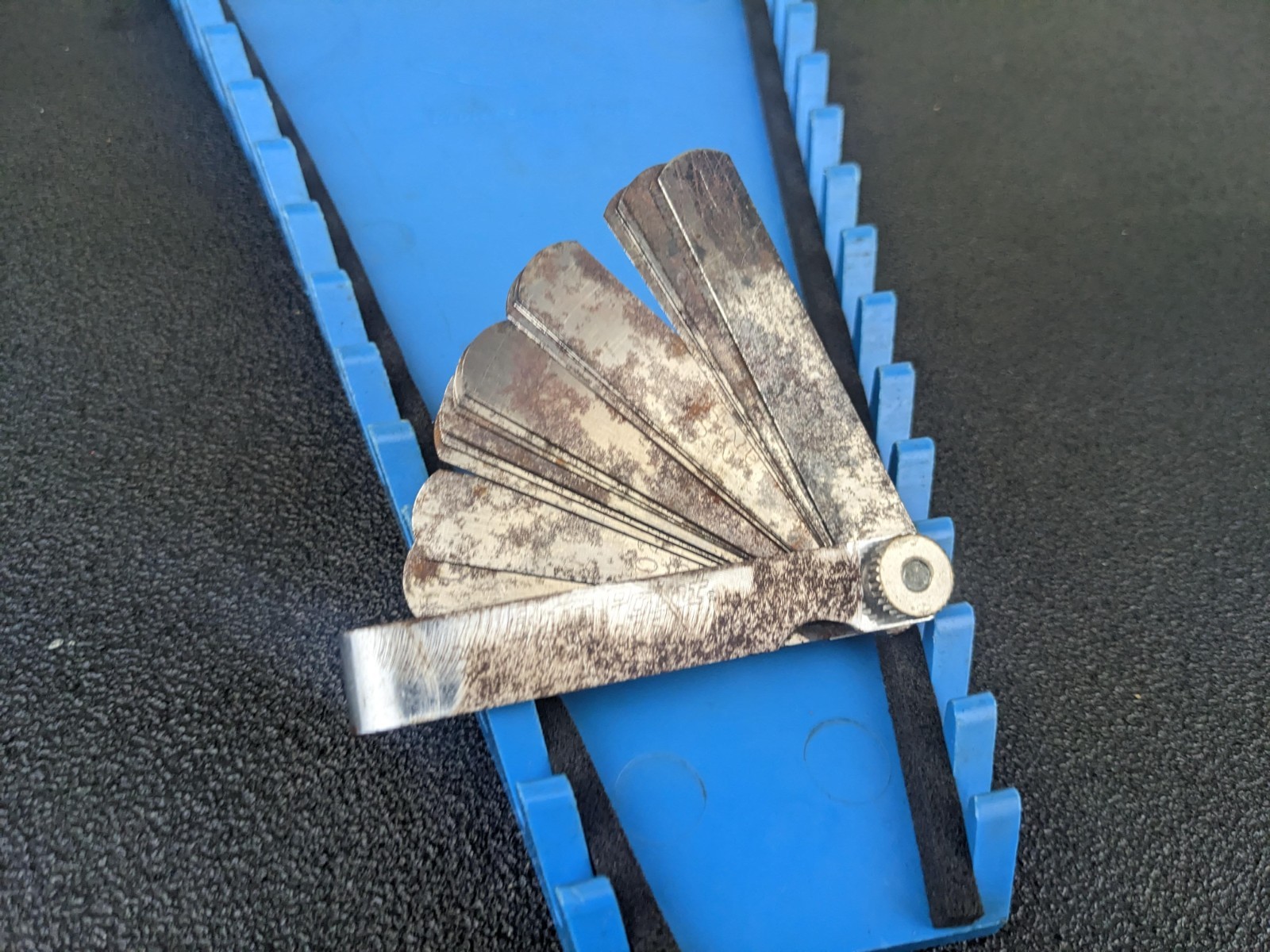 #bl569 Blue Point FB325A Feeler Gauge Set 25 Blades Inches SAE Metric USA