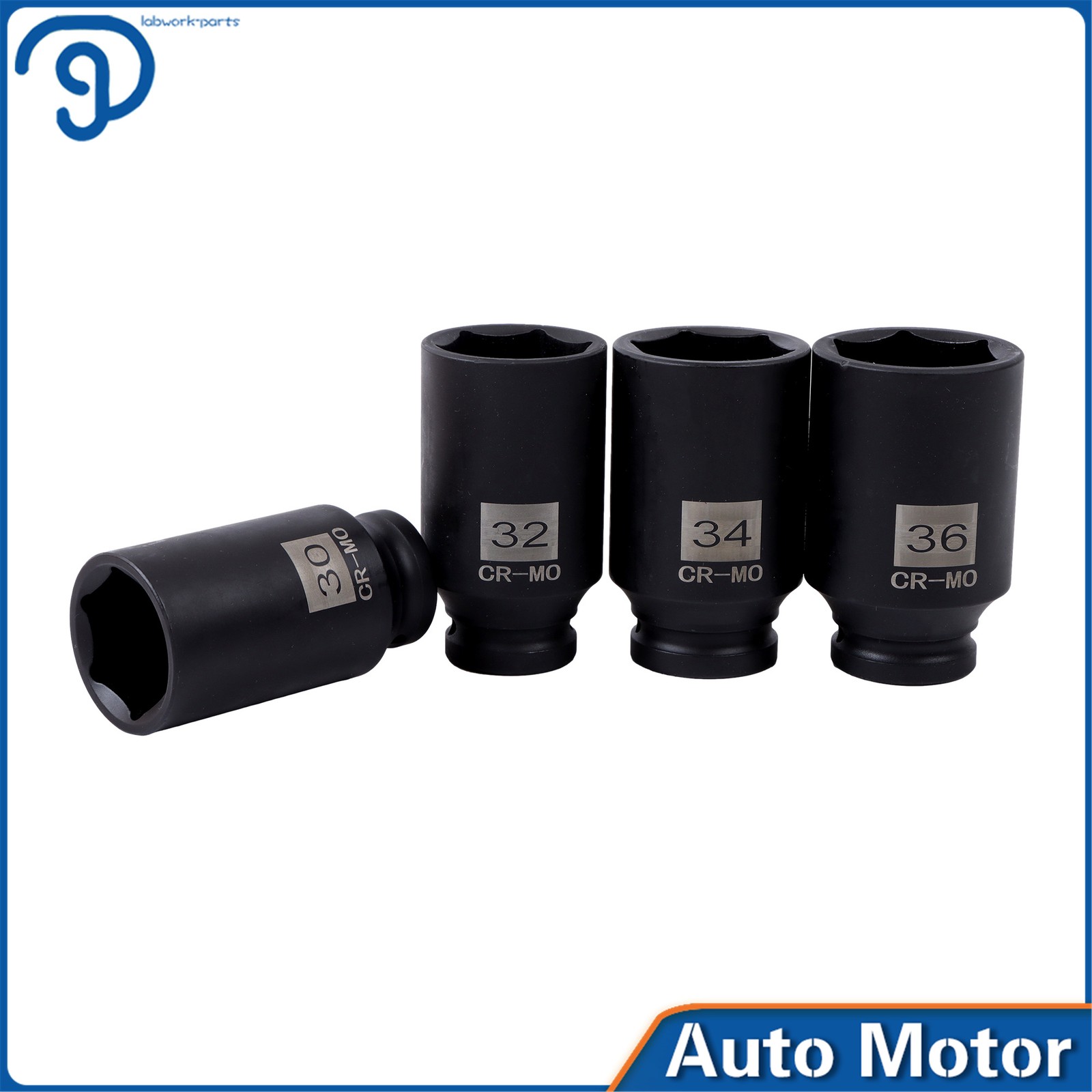 4Pcs 1/2″ Drive Spindle Axle Nut Socket Set 30mm 32mm 34mm 36mm 12 Point