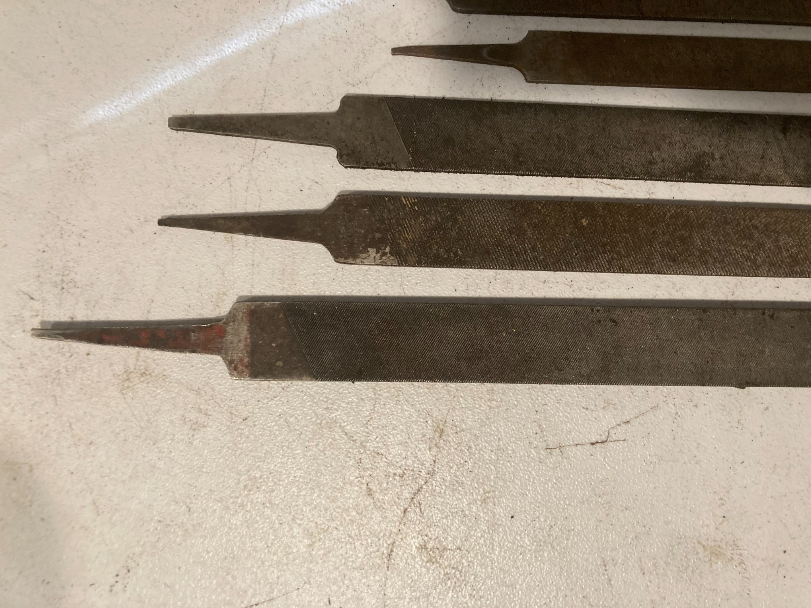 Vintage File set 8 pc Heller Nicholson New Britain Mill Flat Bastard Half Round