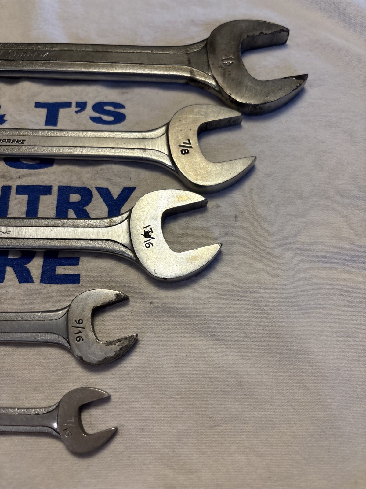 Blue-Point USA Supreme 5pc Double Open End Wrench Set 7/16″ to 1-1/8″ S Series