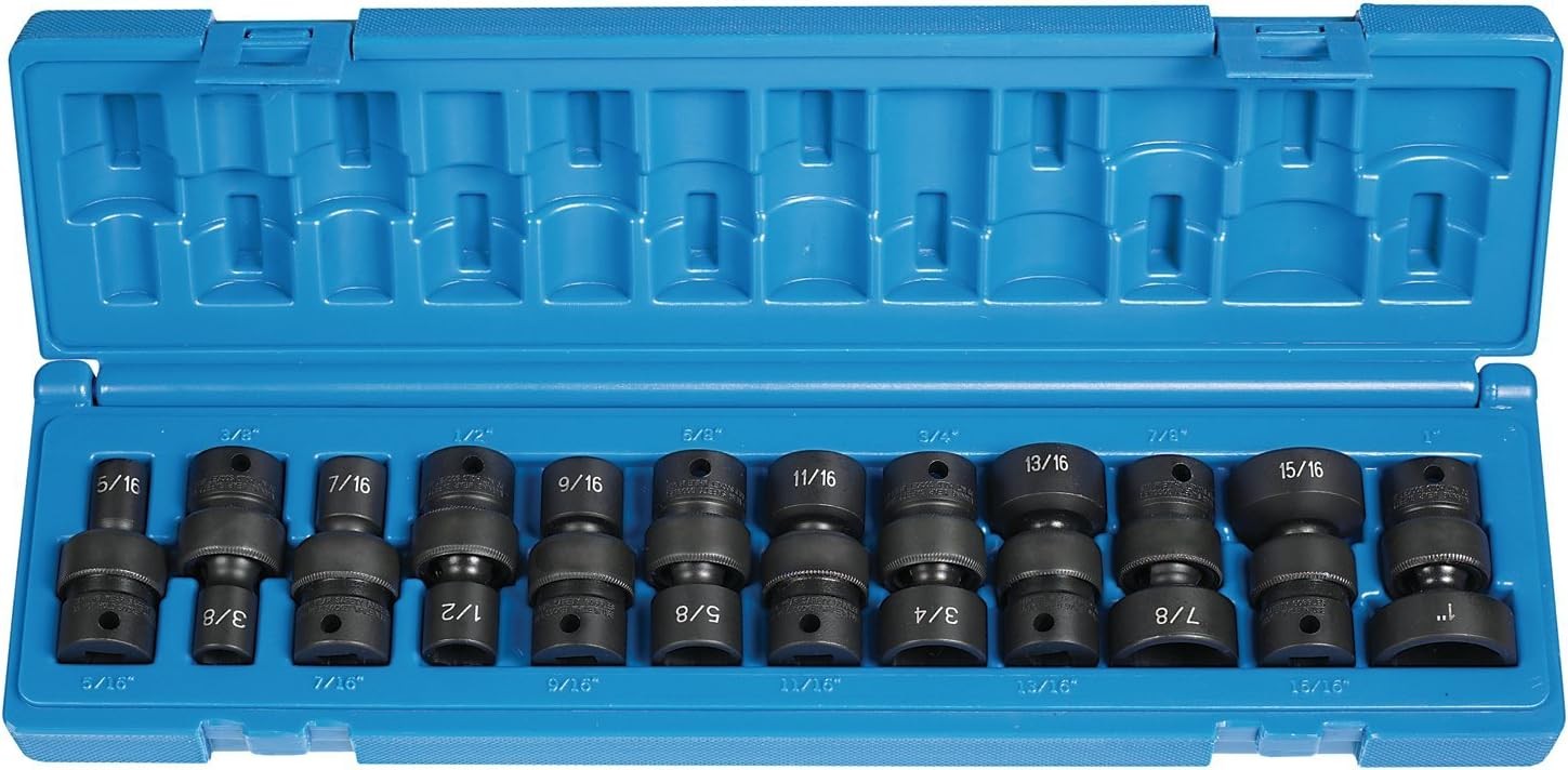 Grey Pneumatic (1212U) 3/8″ Drive 12-Piece 6-Point Socket Set