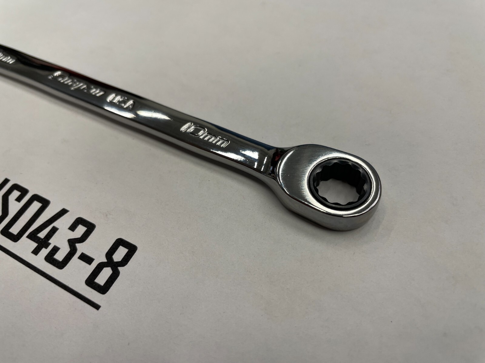 Snap-on Tools NEW 10mm Metric 0° Non-Reversing Ratcheting Combo Wrench SOXRM10A