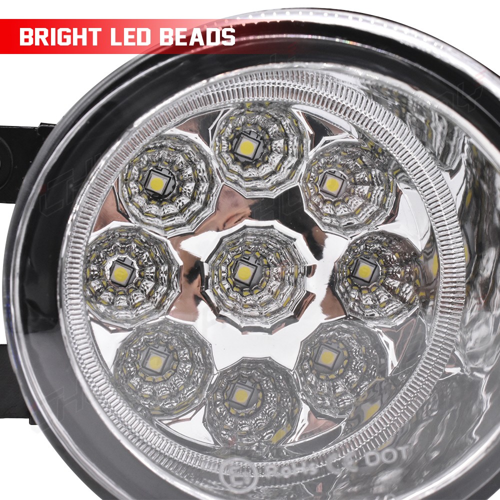 Pair Bumper LED Fog Light Lamp White For Toyotas Corolla 2009-2013 Replacement