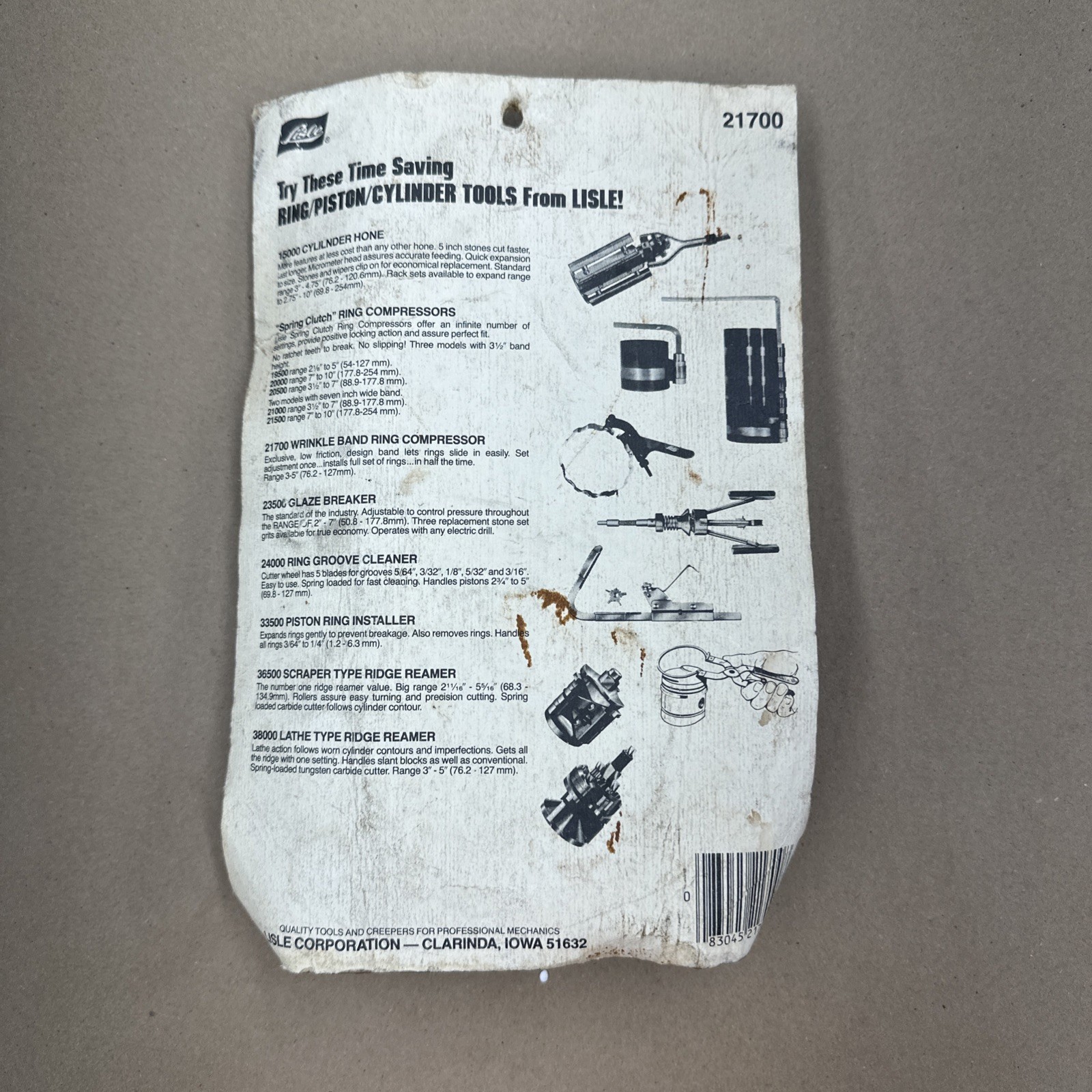 NOS USA Made Lisle 21700 3″ to 5″ Wrinkle Band Ring Compressor
