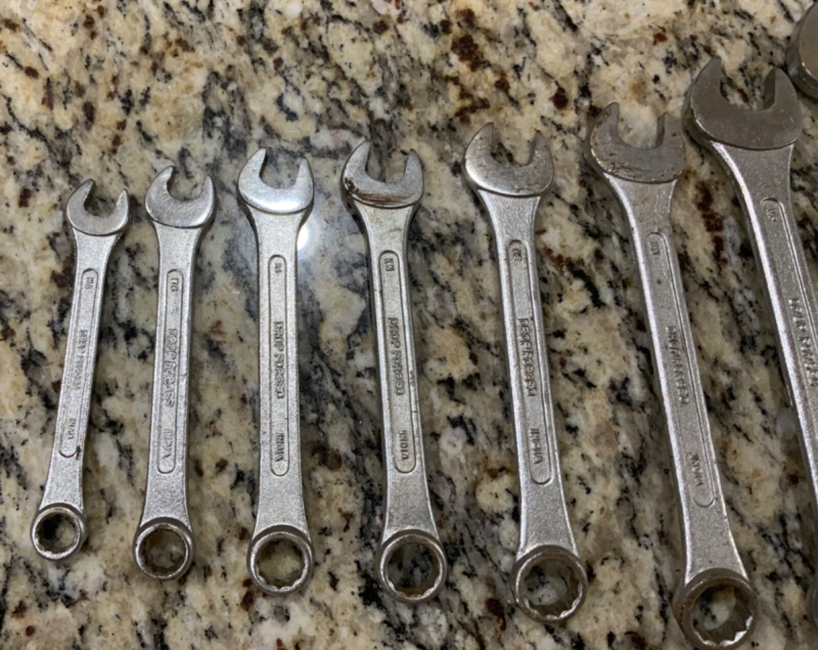 Gedore 8 Piece No. 14 12 Pt. Combination Metric Wrench Set Vintage Drop Forged